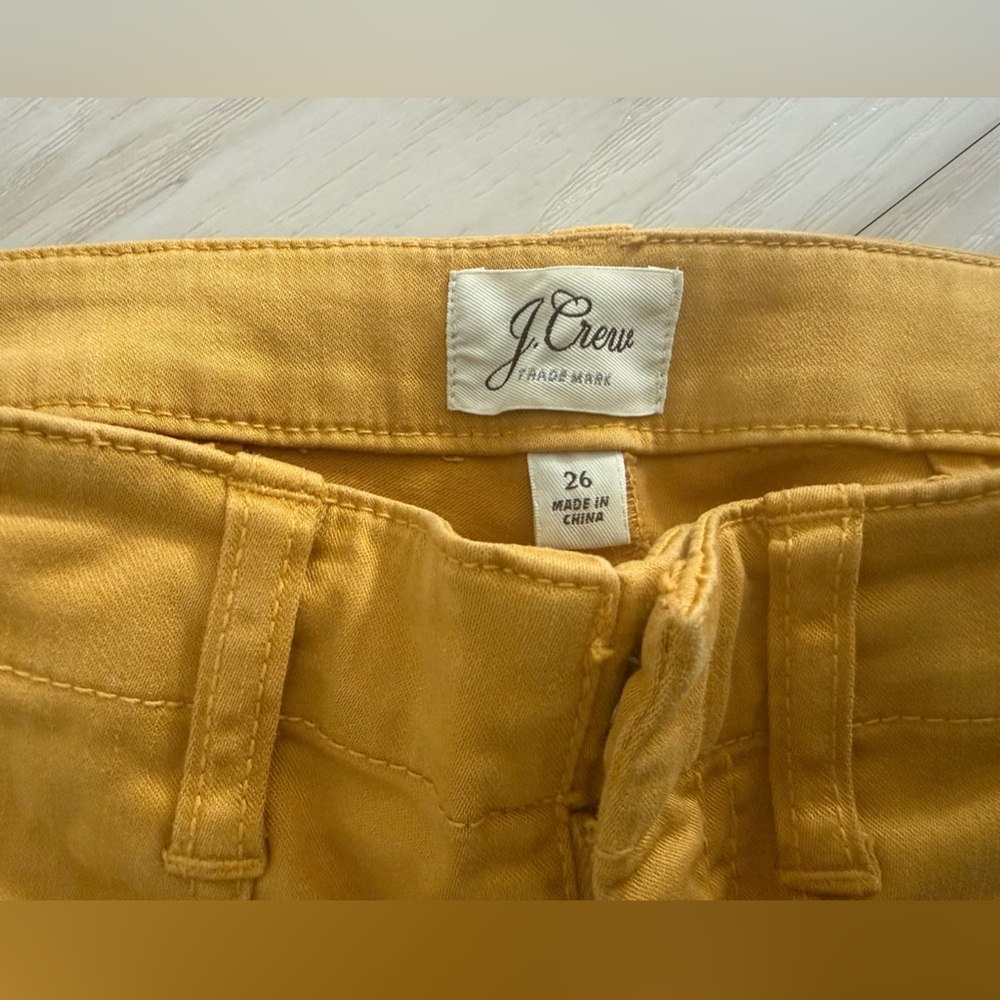 J.Crew Golden Mustard Luxe Stretch Pants | Size 26 | Elevated Minimalist Chic